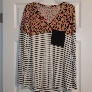 Long Sleeve Leopard Top